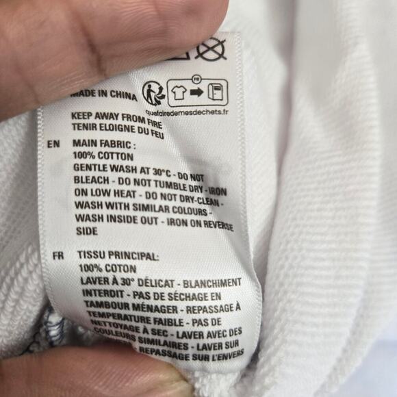 Von Dutch White and Gray Raglan Blouse - Picture 6 of 11